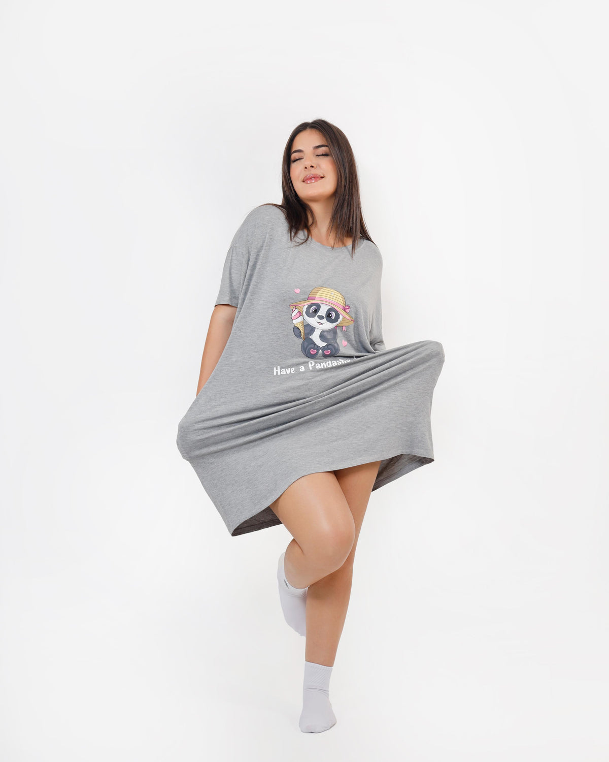 Panda Pluffie Boyfriend Tee - THE PLUFFIES