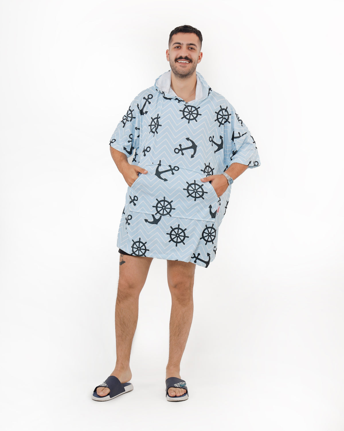 Anchor Towel Poncho + FREE Sand Remover