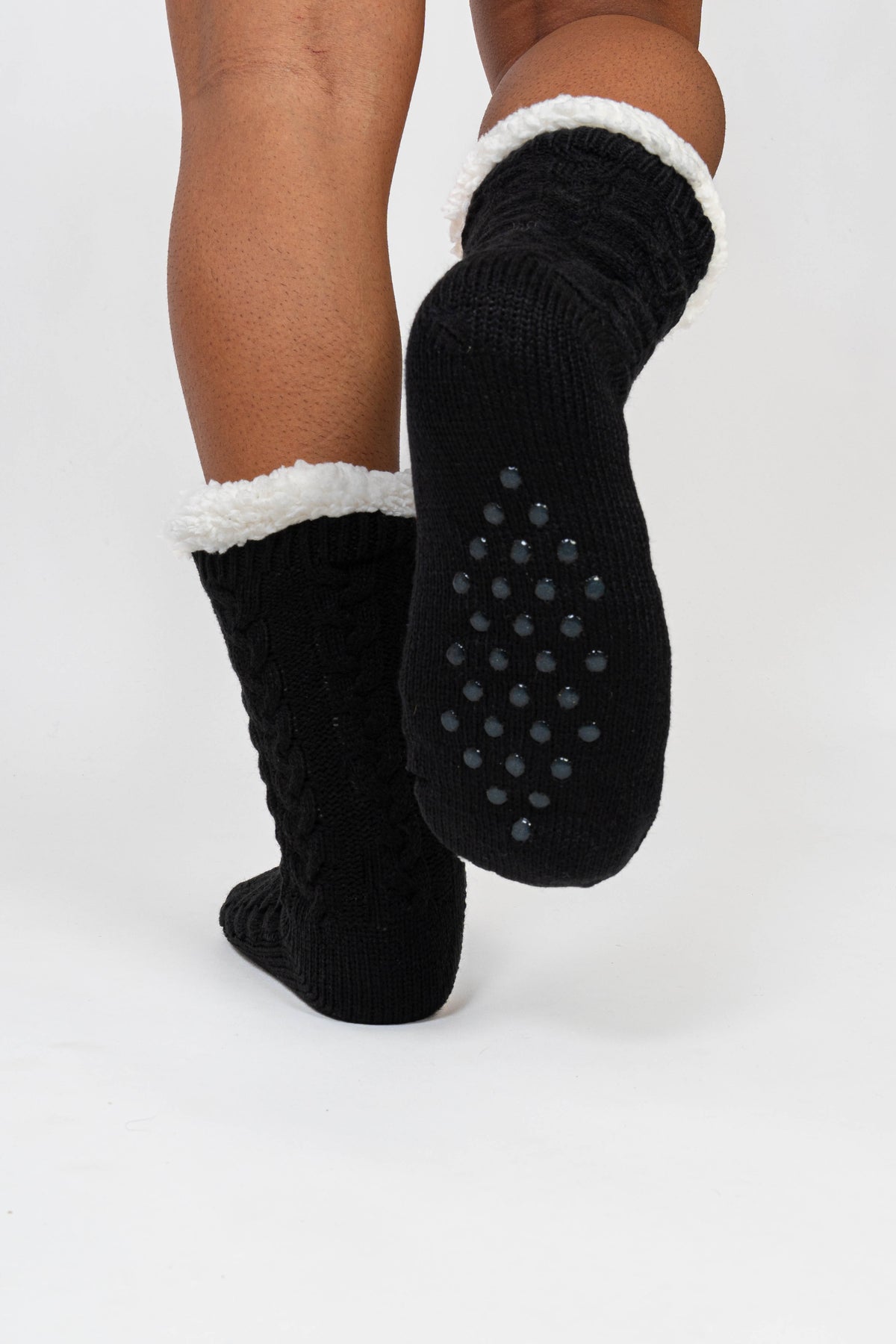 Black Slipper Socks