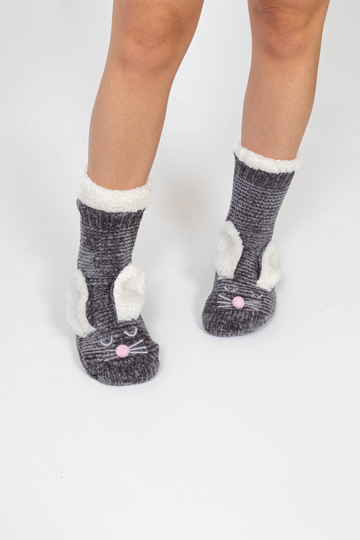 Dark Grey Bunny Socks