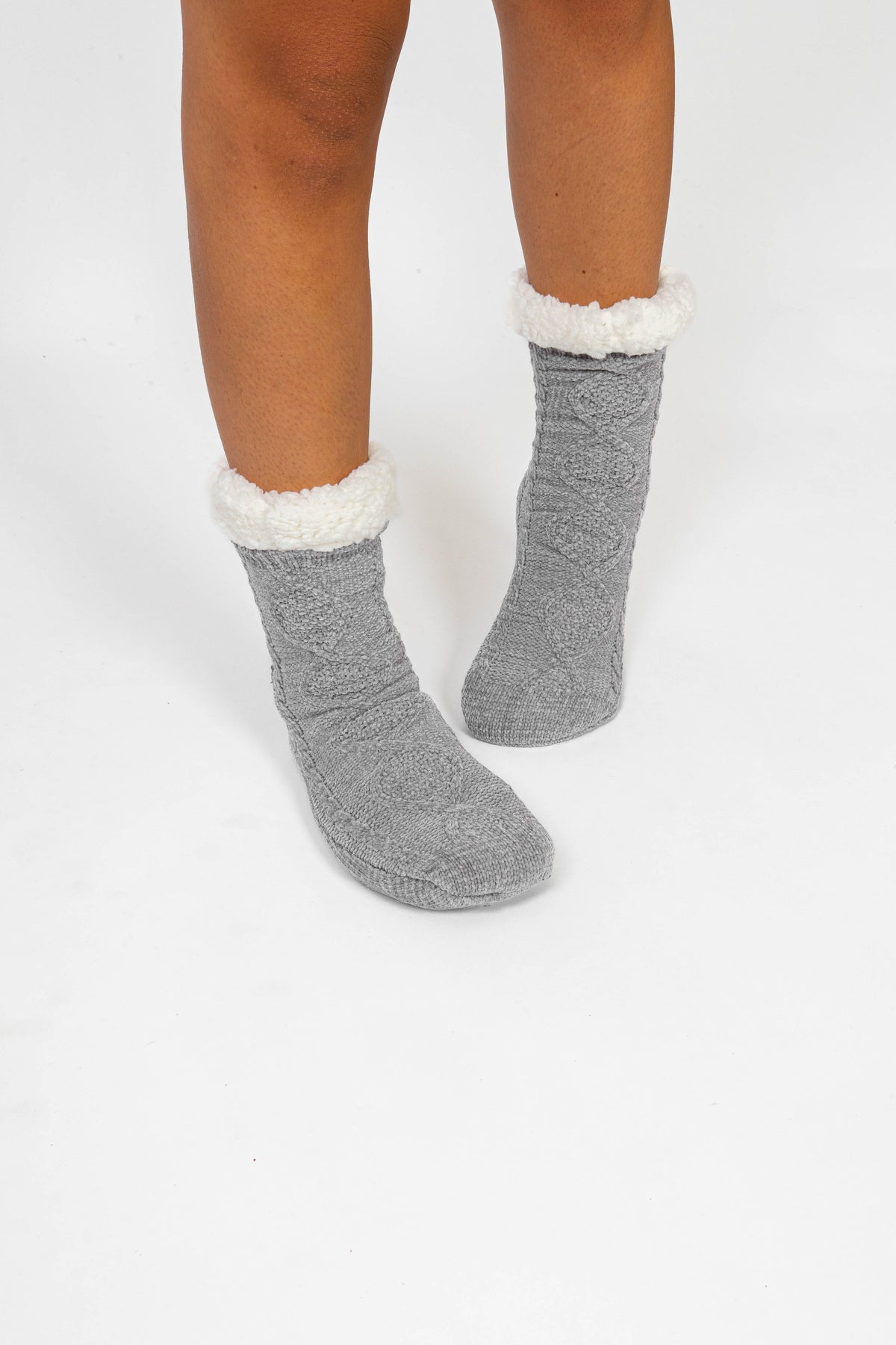 Light Grey Slipper Socks