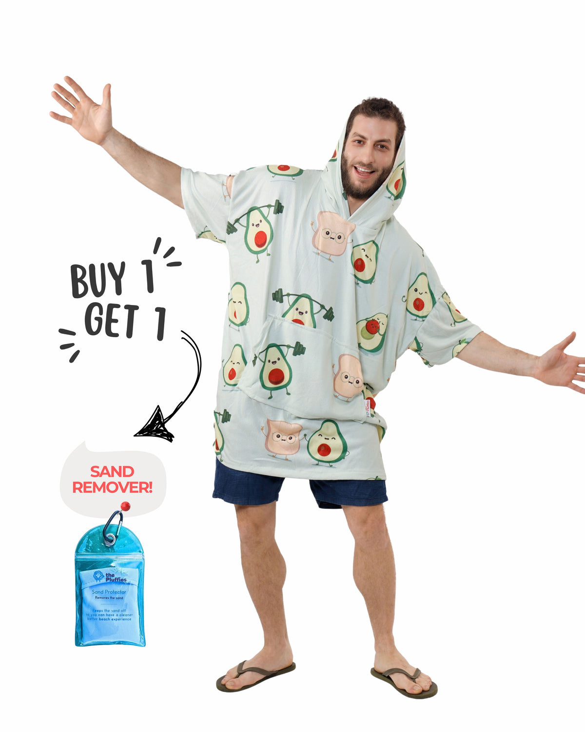 Avocado Towel Poncho + FREE Sand Remover