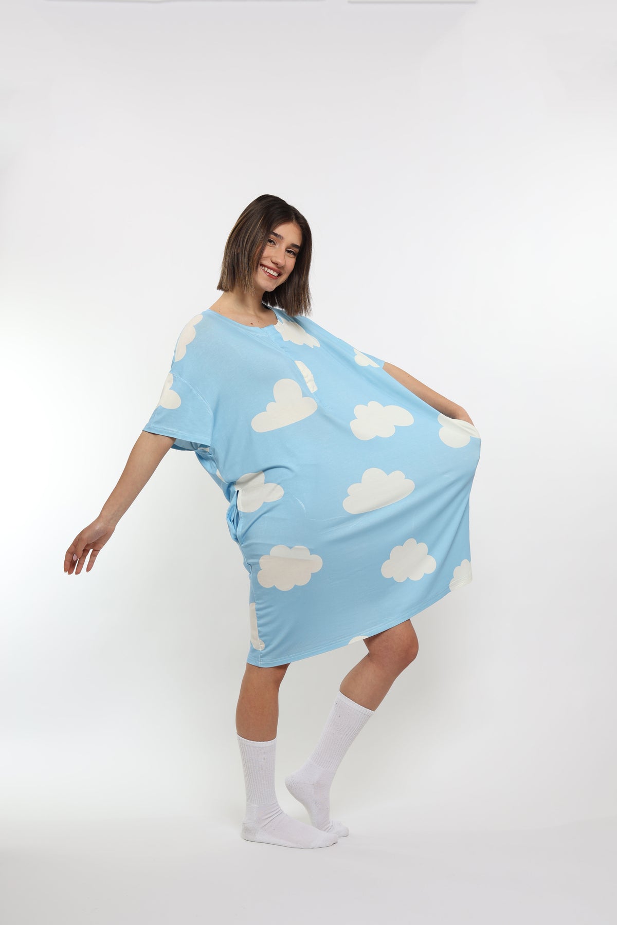 GRWM Clouds BF Sleep Tee
