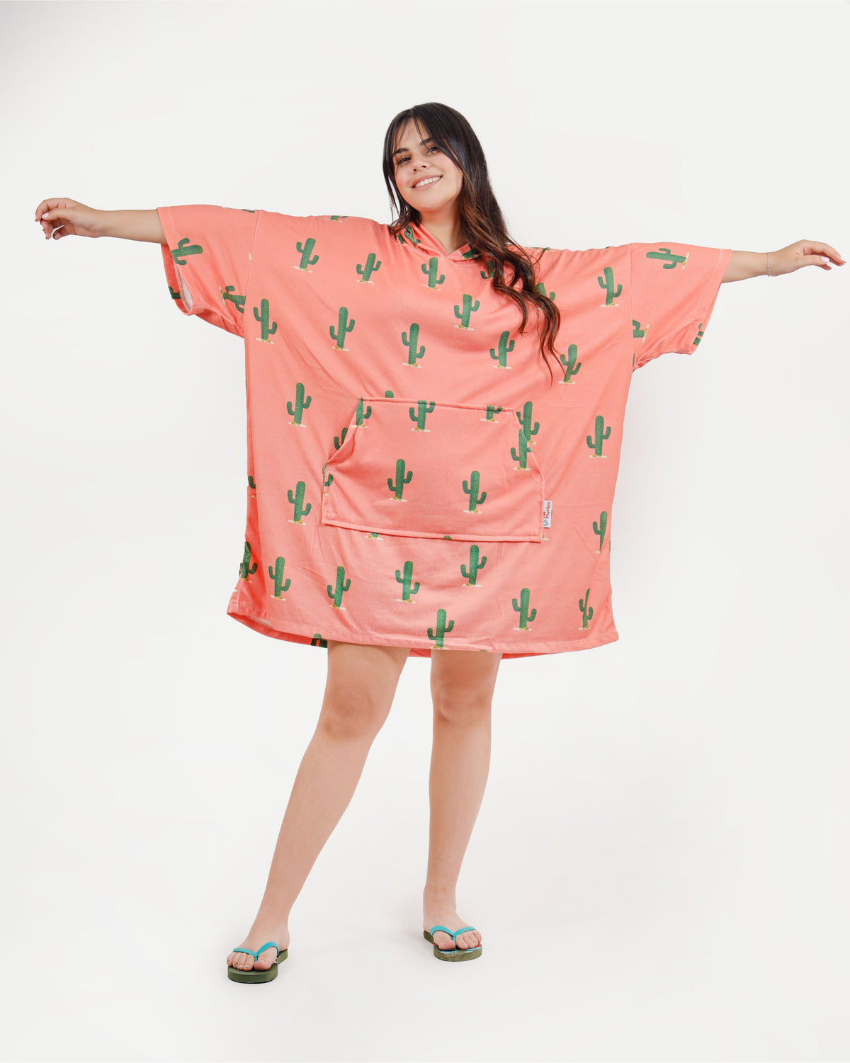 Cactus Towel Poncho + FREE Sand Remover